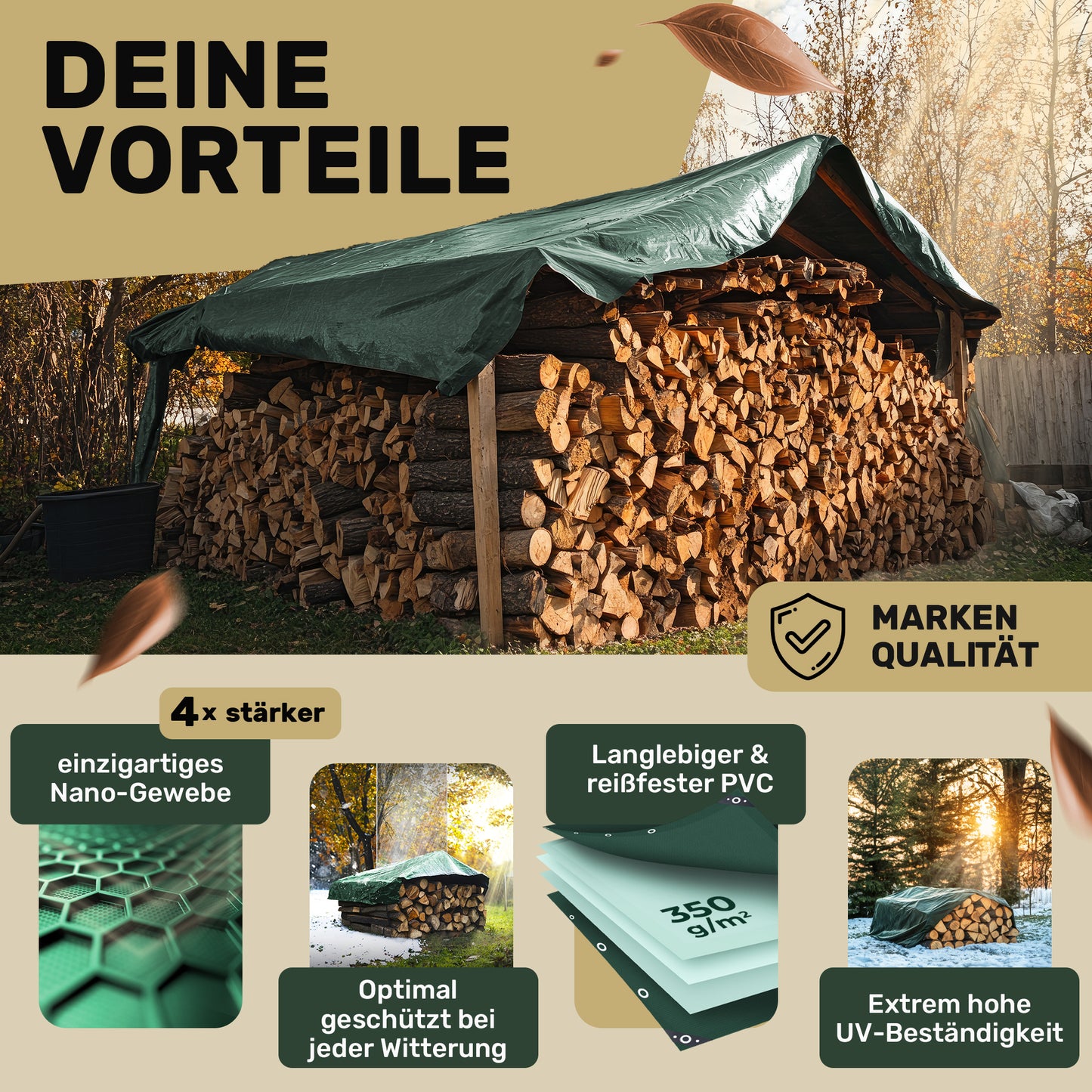 Abdeckplane mit 400g/m²